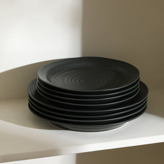 Stone Lain Orbit 12-Piece Dinnerware Set Stoneware, Charcoal