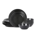 thumbnail image 1 of Stone Lain Orbit 12-Piece Dinnerware Set Stoneware, Charcoal, 1 of 6