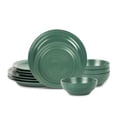 thumbnail image 1 of Stone Lain Orbit 12-Piece Dinnerware Set Stoneware, Green, 1 of 6