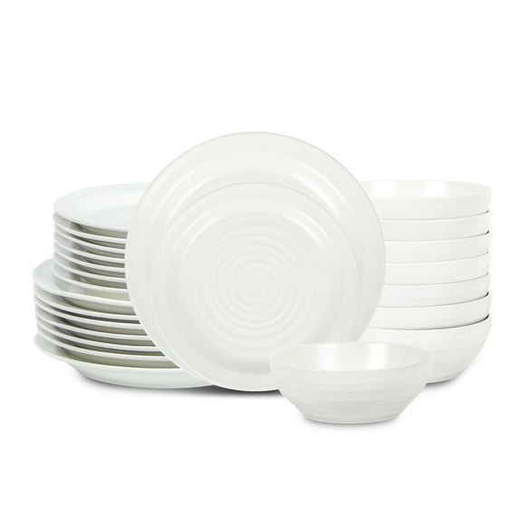 Stone Lain Orbit 24-Piece Dinnerware Set Stoneware, White