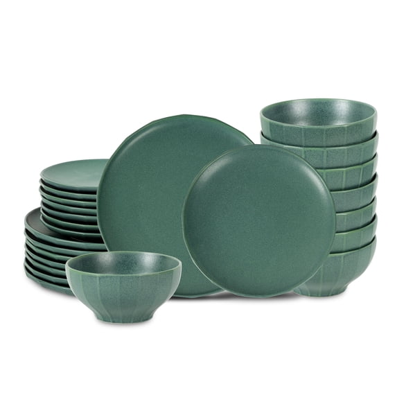 Stone Lain Rio 24-Piece Dinnerware Set Stoneware, Green