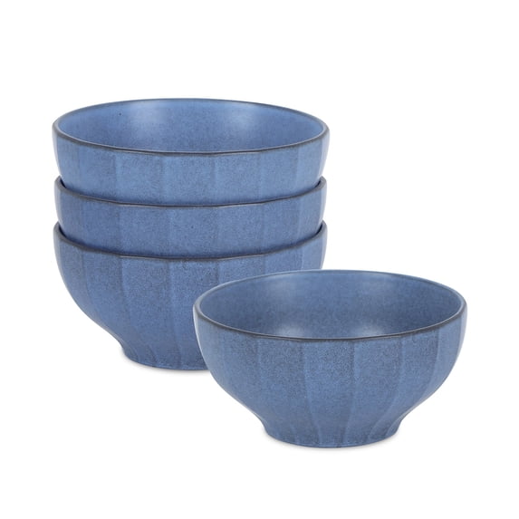 Stone Lain Rio 4-Piece Bowl Set Stoneware, Blue