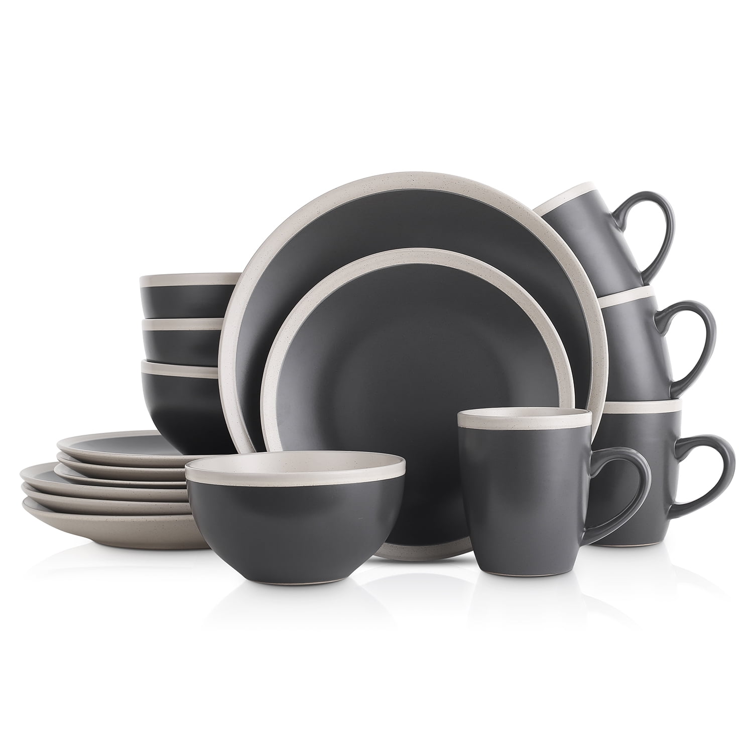 Aagman 16 Piece Dinnerware Set, Service for 4 Union Rustic Color: Greige