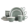 thumbnail image 1 of Stone Lain Serenity 16-Piece Stoneware Round Dinnerware, Service for 4, 2-Tone, Green and Cream, 1 of 6