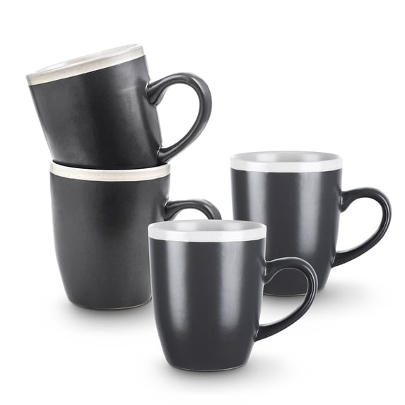 Stone Lain Serenity Rustic Stoneware Dinnerware Mug Replacements, Gray and Cream