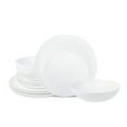 thumbnail image 1 of Stone Lain Taglio 12-Piece Dinnerware Set Bone China, Matte White, 1 of 6