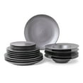 thumbnail image 1 of Stone Lain Valencia 16-Piece Dinnerware Set Porcelain, Metallic Grey, 1 of 6
