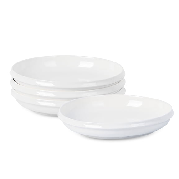 Stone Lain Verso 4-Piece Dinner Plate Set Porcelain, White