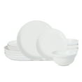thumbnail image 1 of Stone Lain Virtuo 12-Piece Dinnerware Set Porcelain, White, 1 of 6