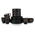 thumbnail image 1 of Stone Lain Zora 16-Piece Dinnerware Set Porcelain, Black, 1 of 6