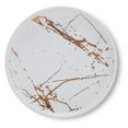 thumbnail image 1 of Stone Lain Zora Porcelain 4 Piece Salad Dinner Plate Set, Serving Dishes, White & Gold, 1 of 7