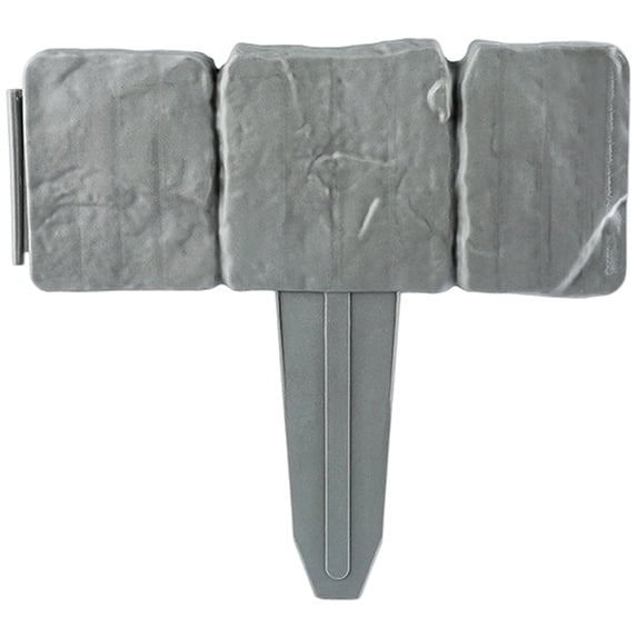 Stone Lawn Fence Stone,Garden Edging -Outdoor Decorative Flower Bed Border Set for Landscaping -Interlocking Stone Trim with Stakes