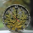 thumbnail image 1 of Stone Lichen Clock Wall Decor Garden Art 10-Inch Silent Wooden Wall Clock, Battery Operated (AA Batteries Not Included), Artistic Home Decor, 1 of 7