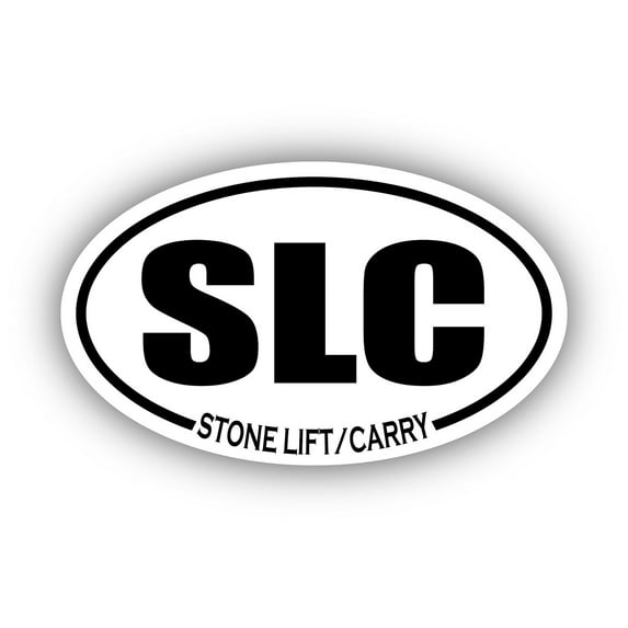 Stone Lift/Carry SLC Oval Bumper Sticker 3M Vinyl Decal 3 in x 5 in