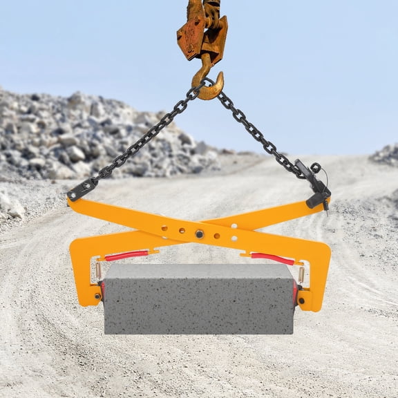 Stone Lifting Clamp 1102 Lbs Capacity,Vertical Curb Lifter for Granite Marble Concrete Slab,Adjustable 12.99-27.56in Opening,Alloy Steel Laser Cut with Textured PU Pads