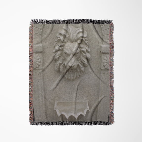 Stone Lion, Woven Blanket