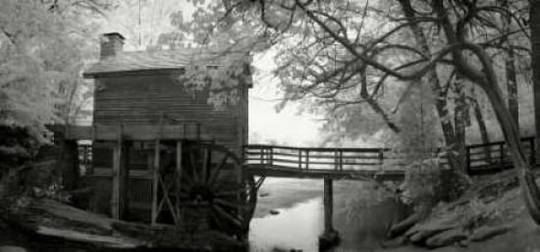 Stone Mountain Mill Canvas Art - George Johnson (24 x 48)