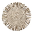 thumbnail image 1 of Stone-Off White Rag Rug 3 Ft Round, 1 of 3
