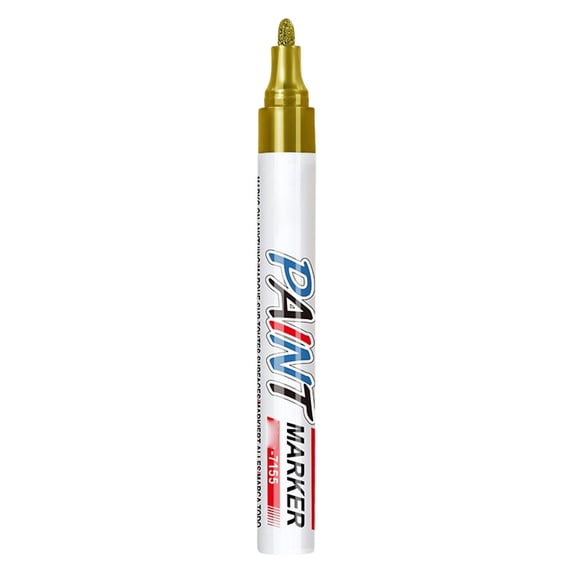 Stone Paint Marker,Oil Based Paint Markers,Medium Tip,Quick Dry & Waterproof Marker Pen For Restoring Inscriptions,Ideal For Metal,Wood,Fabric,Plastic,Rock Lettering & Marking(5.62")(Yellow)