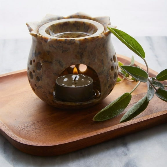 Stone Pot Tealight Candle Oil Diffuser