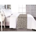 thumbnail image 1 of Stone Print Bed Runner, Rock Themed Wall Ornament Asymmetric Design Pebble Look Stonework Pattern, Decorative Accent Bedding Scarf for Hotels Homes & Guest Rooms, Queen, Pale Grey Camel, by Ambesonne, 1 of 3