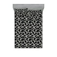 thumbnail image 1 of Stone Print Fitted Sheet & Pillow Sham Set, Boulder Rock Coastal Nature View Sand Beach Real Life Image Pattern, Decorative Printed 3 Piece Bedding Decor, King, Dark Grey and Dimgray, by Ambesonne, 1 of 1
