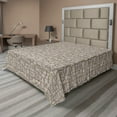 thumbnail image 1 of Ambesonne Stone Print Flat Bedding Sheet Soft Top Sheet, Rock Look Pattern Print, Queen, Pale Grey Camel, 1 of 1