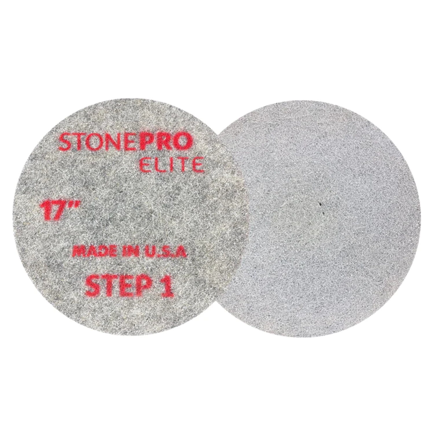 Stone Pro Elite 17Inch Diamond Impregnated Polishing Pads (Step 1) for