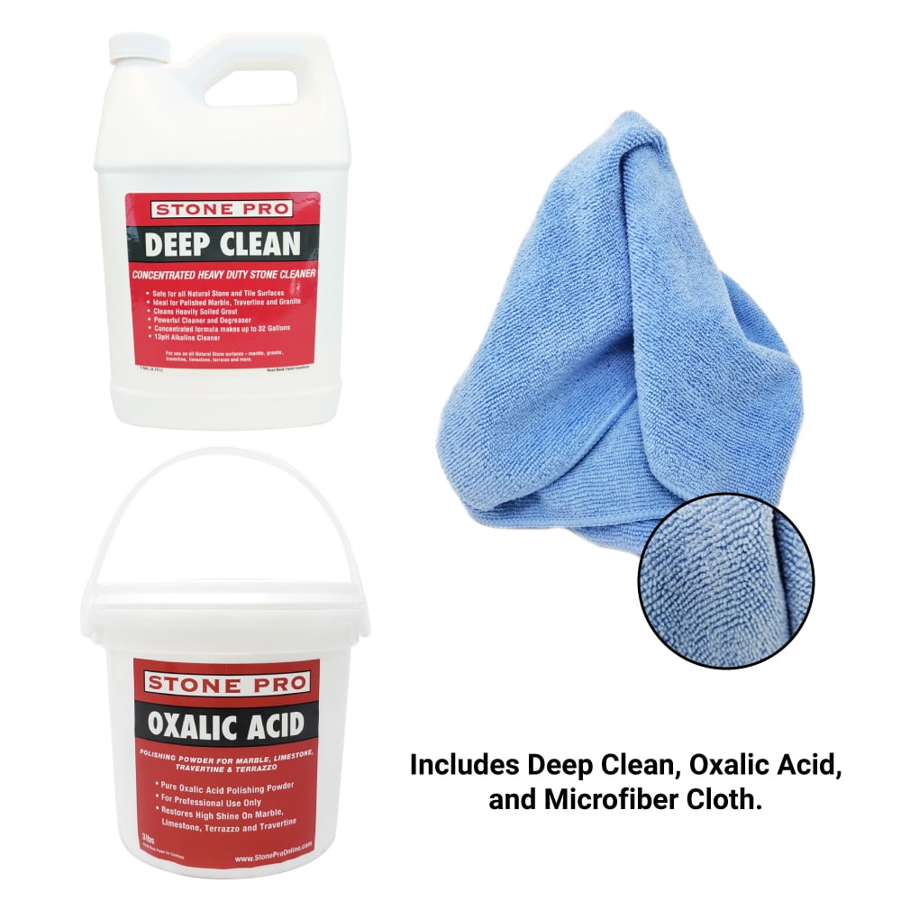 Stone Pro Oxalic Acid Polishing Powder For Marble, Limestone, Travertine & Terrazo 3 Pounds