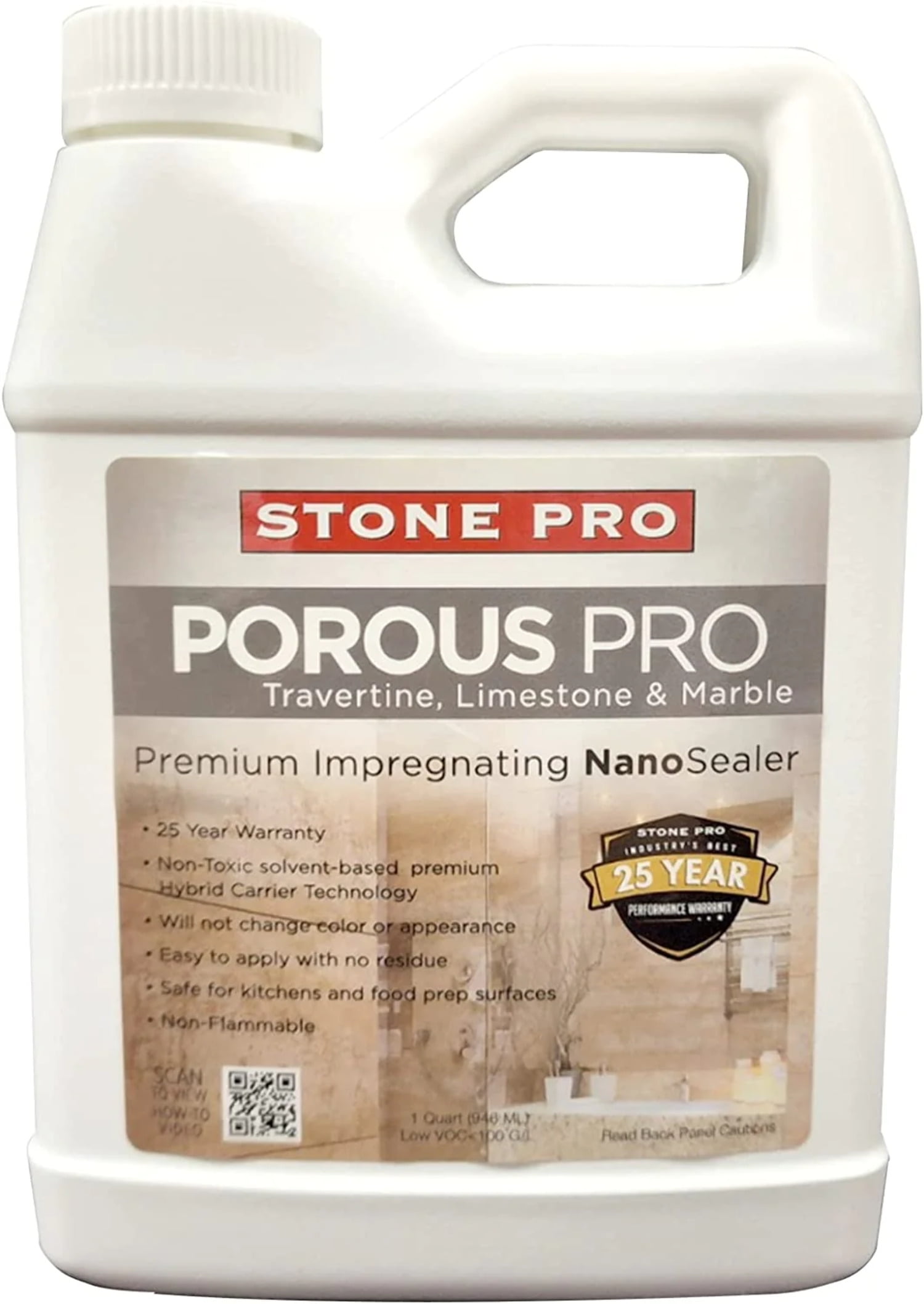Stone Pro Porous Pro, Nano Impregnating Sealer for Stain Protection