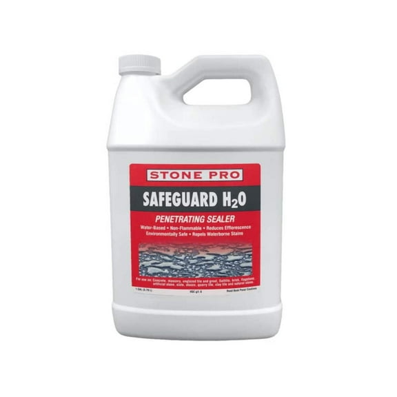 Stone Pro Safeguard H2O Water Based Sealer For Sealing Tile, Grout, Concrete, Brick, Pavers & Masonry Surfaces(1 Gallon 128 Fl Oz)
