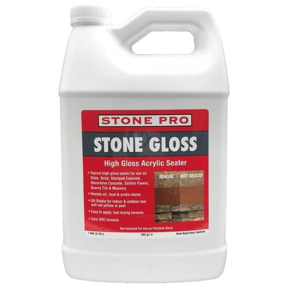 Stone Pro Stone Gloss - High Gloss Acrylic Sealer (1 Gallon)