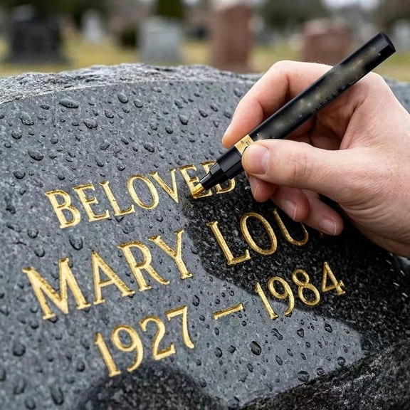Stone Repair Paint Pen, Strong Coverage Fade Resistant Marker For Restoring Memorial Inscriptions Lettering, 2ml (D)