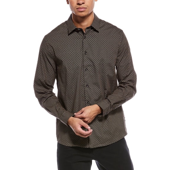 Stone Rose mens Comfort Stretch Shirt, 2/S, Brown