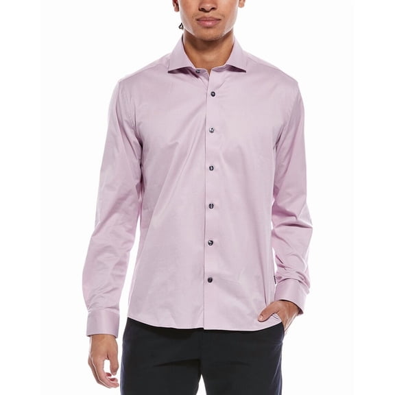 Stone Rose mens Performance Stretch Woven Shirt, 5/XL, Purple