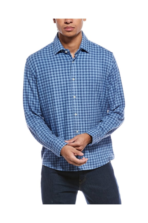 mens Technical Performance Fleece Shirt, 2/S, Blue