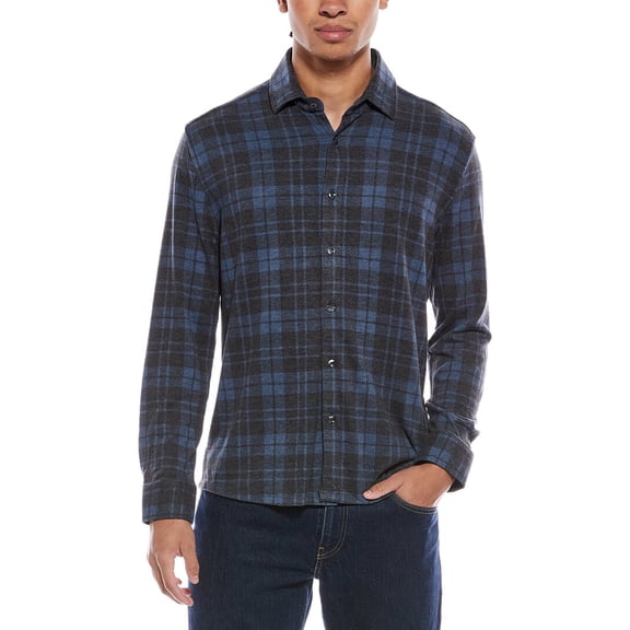 Stone Rose mens Technical Performance Fleece Shirt, 2/S, Blue