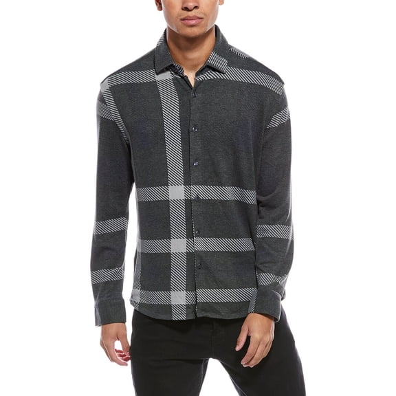 Stone Rose mens Technical Performance Fleece Shirt, 2/S, Grey