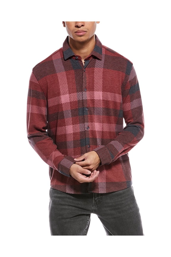 mens  Technical Performance Fleece Shirt, 2/S, Red