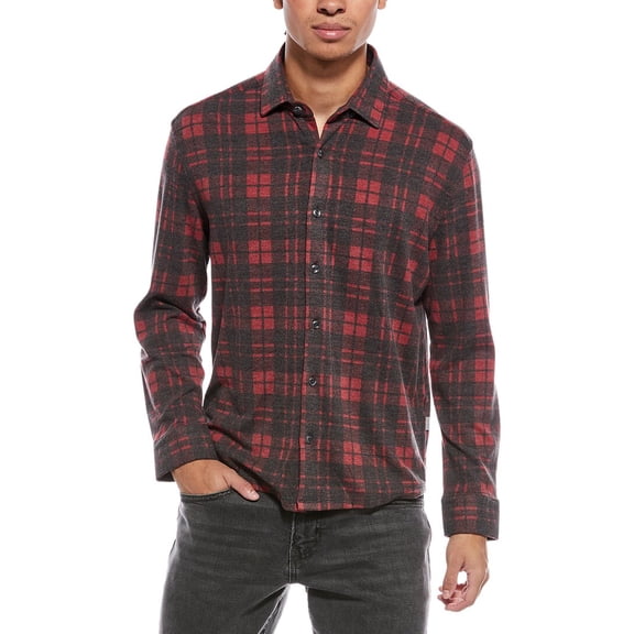 Stone Rose mens Technical Performance Fleece Shirt, 2/S, Red
