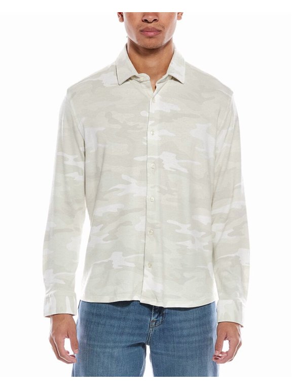mens Technical Performance Fleece Shirt, 3/M, Beige