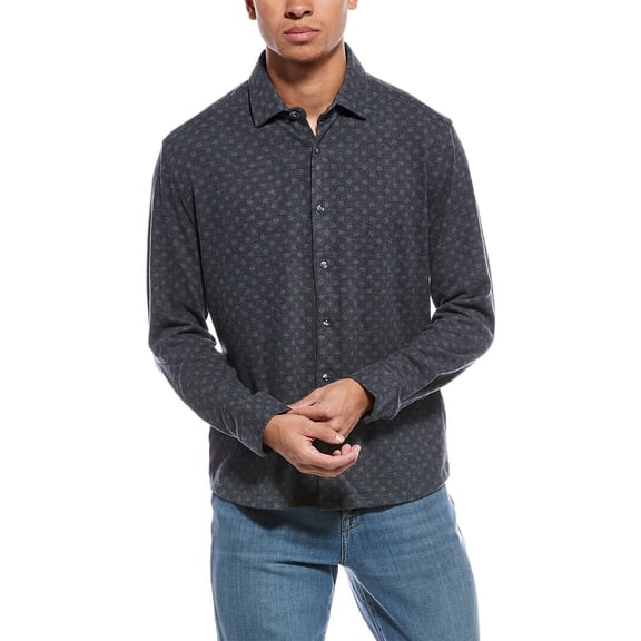 Stone Rose mens Technical Performance Fleece Shirt, 4/L, Blue