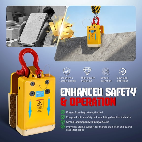 Granite Mitre Clamp Steel Slab Lifter with Wear Resistant Rubber for Stone Handling