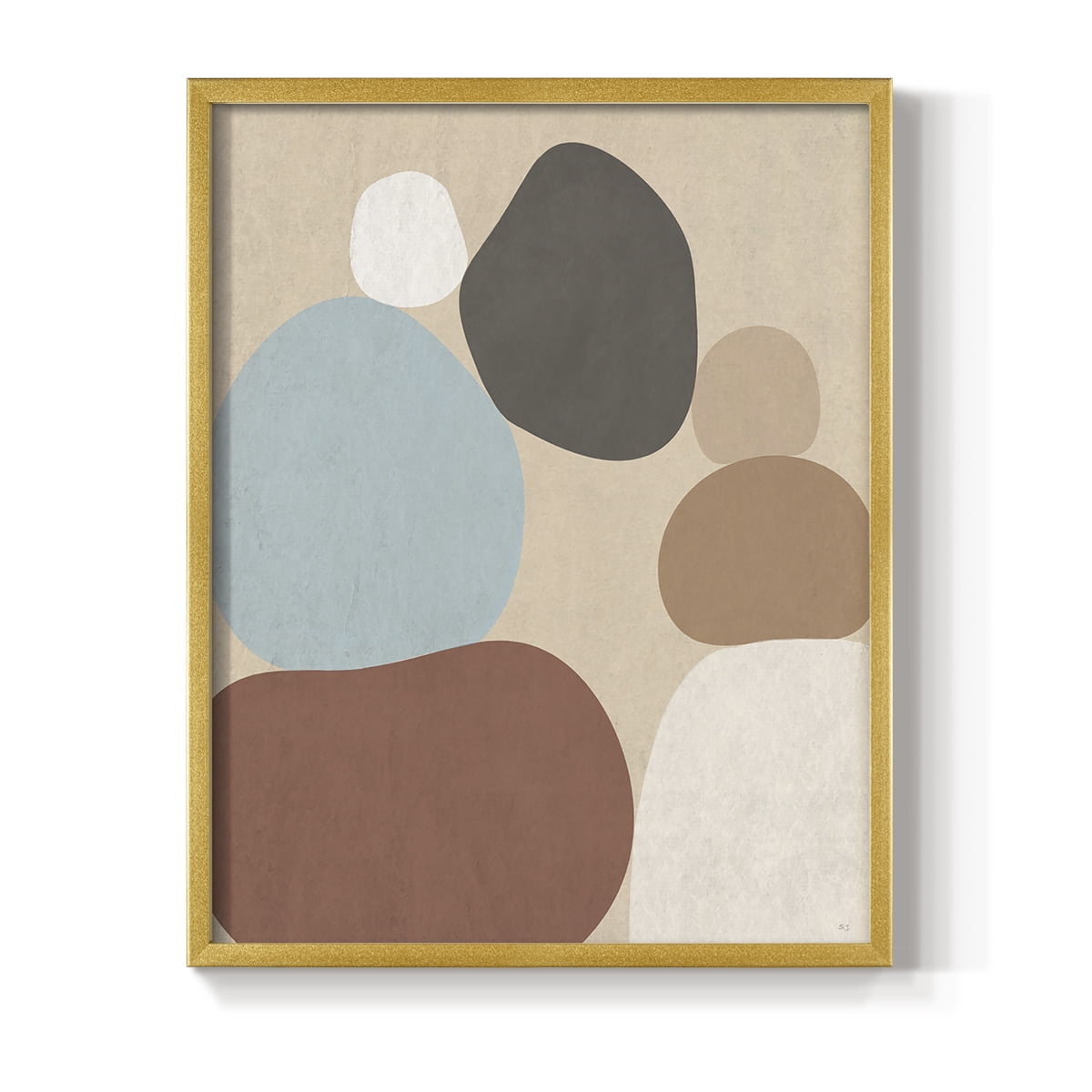 Stone Stacking in Paper Solid Wood 16 x 20 Framed Print
