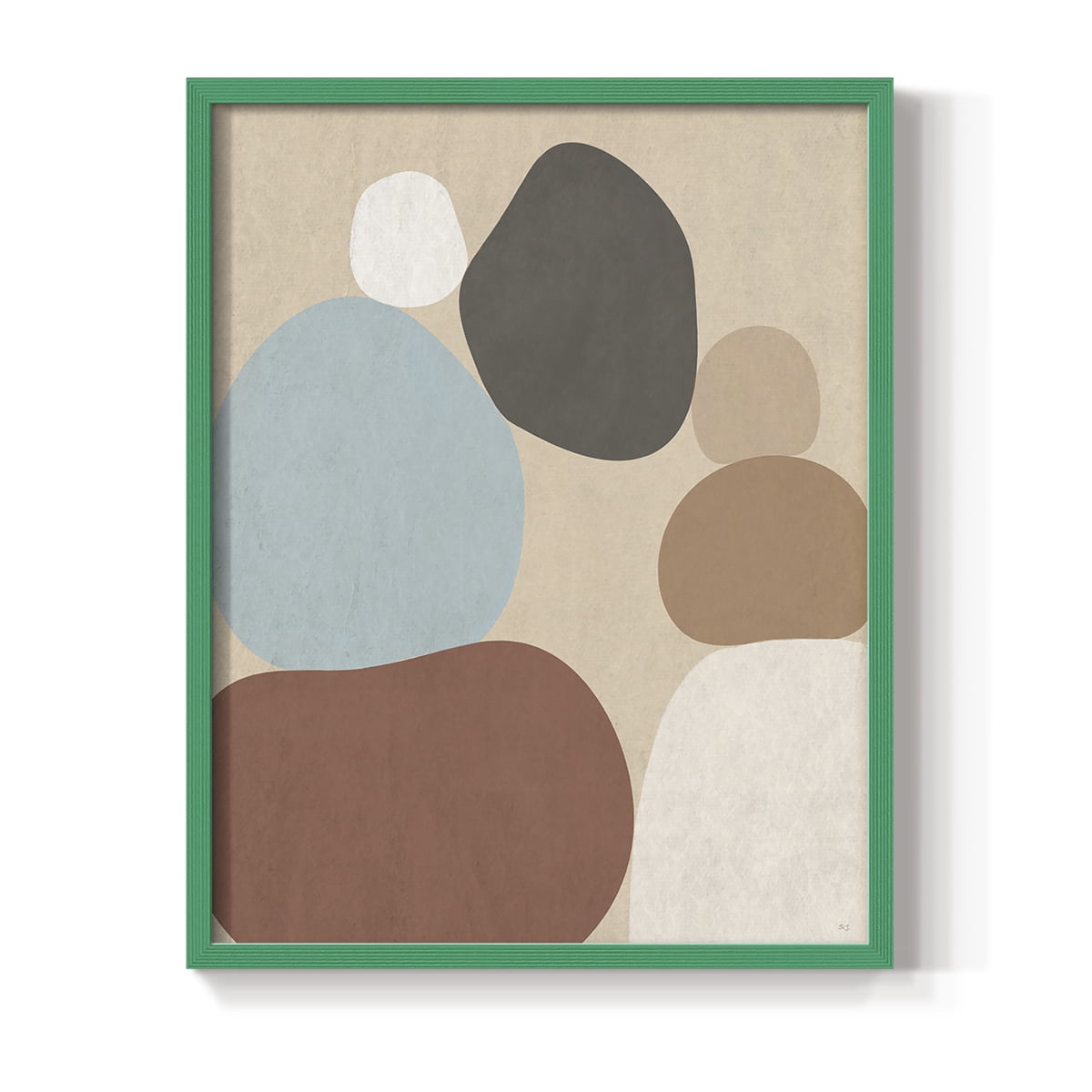 Stone Stacking in Paper Solid Wood 8 x 10 Framed Print