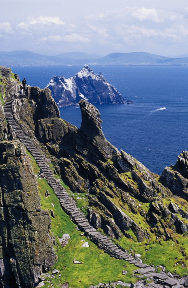 Stone Stairway Skellig Michael Skellig Islands County Kerry Ireland Canvas Art - Gareth McCormack Design Pics (24 x 36)