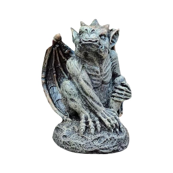Stone Statue Ghost Statue Ornament - Protector Winged Statue Gothic Medieval Sculpture With Spreading Resin Garden Figurine For Outdoor Patio Yard Porch Or Indoor Home Gothic Idea