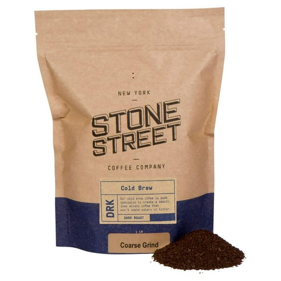 Stone Street Coffee Cold Brew Reserve Colombian Single Origin, Coarse Ground, Dark Roast, 16 oz
