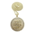 thumbnail image 1 of Stone Stud 69 Medal Spinner Pendant with 2mm Rope Chain Necklace, Gold-Tone, 22", 1 of 4