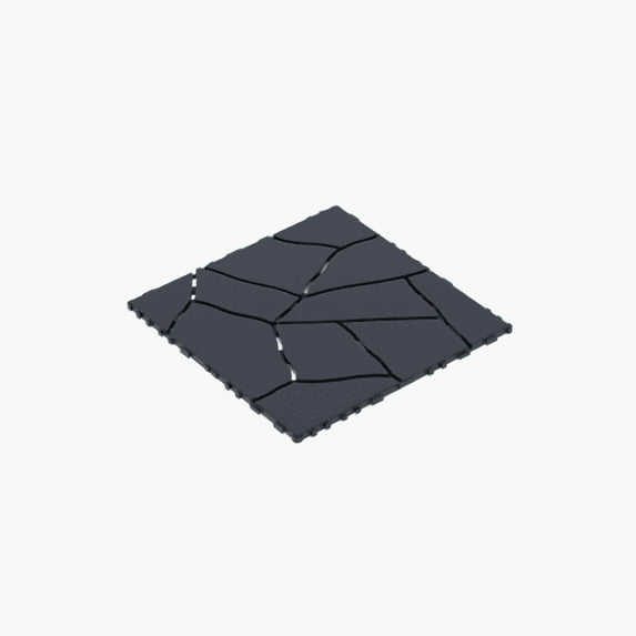 Stone Style 12" Patio Deck Tiles, DIY Module Interlocking Decking Tiles Floor Tile,Easy and Quick Installation Court Tiles for Porch Poolside Balcony Backyard 44pcs DARK GRAY
